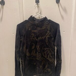 Black and Green Patterned Women's Sweatshirt